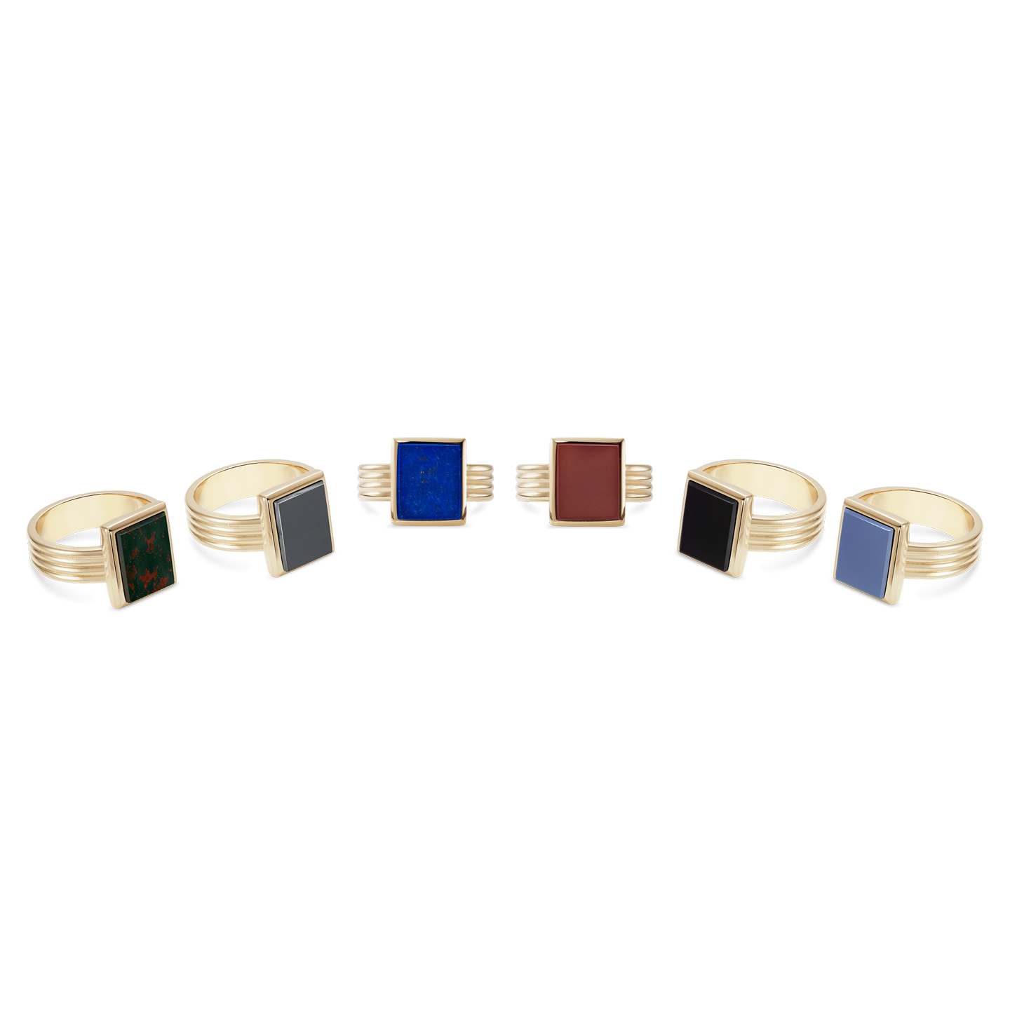 Stone Set Era Cushion Signet Ring